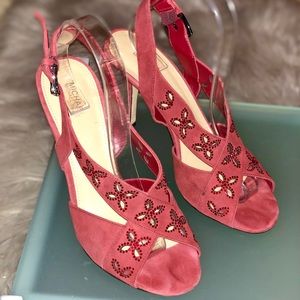 MICHAEL Michael Kors Dusty Red Suede Sandal